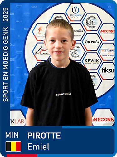 PIROTTE Emiel seizoen 2025 Sport en Moedig Genk